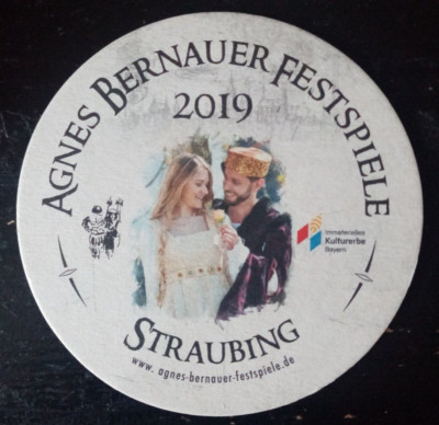 Beer mat Straubing-Agnes Bernauer Festival 2019