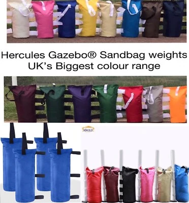 4x HERCULES GAZEBO SAND BAGS LEG WEIGHTS, FOR HEAVY DUTY POP UP GAZEBO MARQUEE