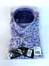 Bugatchi Men LS Wovens Shaped Air Blue Shirt ...
