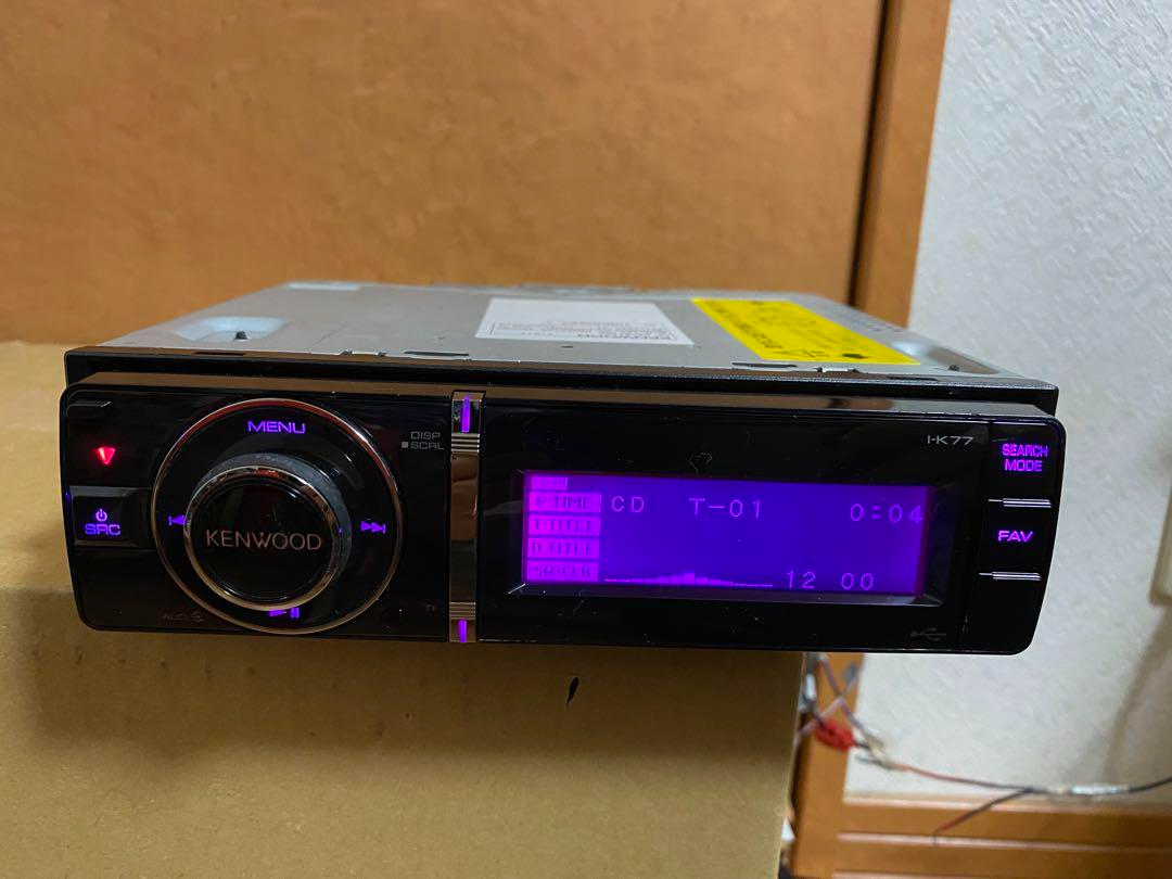 Kenwood I-K77 CD Player AUX USB 1 DIN Car Stereo Tested Workind JP