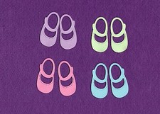 SHOEs LITTLE GIRL die cuts scrapbook cards