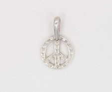 Small Sterling Silver Peace Sign Pendant