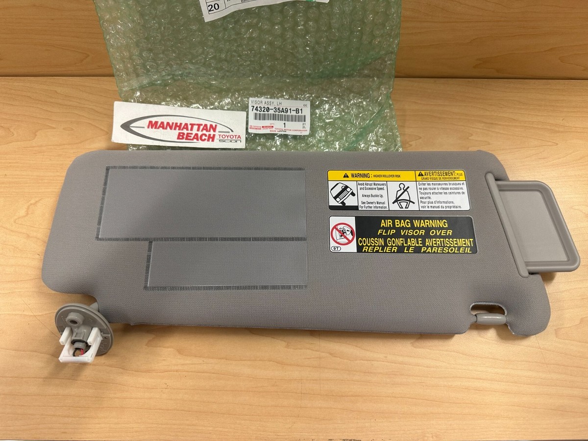 10-24 4RUNNER DRIVER SIDE SUN VISOR LIGHT GRAY OEM TOYOTA