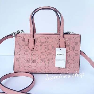COACH ピンク ミニシグネチャー ハンドバッグ A012 COACH ピンク ミニシグネチャー ハンドバッグ A012 COACH ピンク ミニ