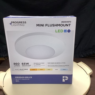 Progress Lighting Mini Flushmount LED #6004970 White 7.5'' P810043-030-CS