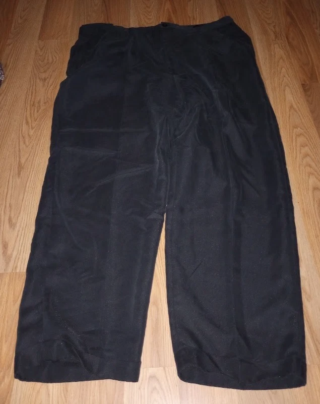 Pantalon Homme Habillé Plissé à Poignets - Claiborne Noir Taille 36/30 - Livraison Gratuite