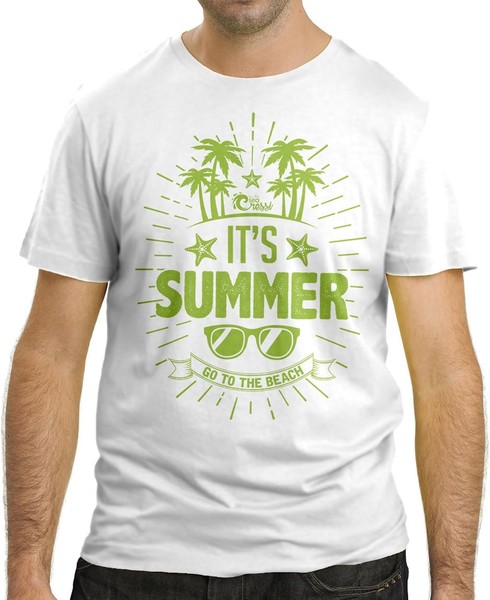 Cressi Herren It's Summer T-Shirt Sommershirt, Weiß, S-image