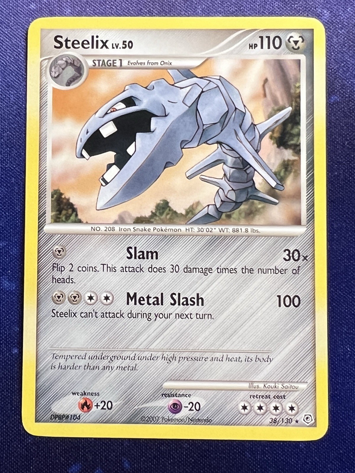 Pokemon TCG 2007 - Steelix 38/130 - Diamond and Pearl - Rare - Regular - LP