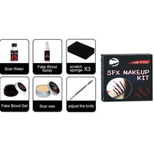 SFX Makeup Kit Halloween Cosplay Masquerade Realistic Special Effects Makeup Set