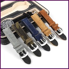 Suede Leather Watch Strap 18mm 19mm 20mm 22mm Band Vintage Handmade Watchband