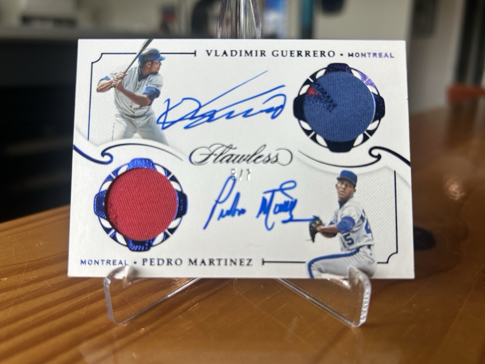 2019 Panini Flawless Pedro Martinez & Vladimir Guerrero Dual Auto /7 Relic view 5