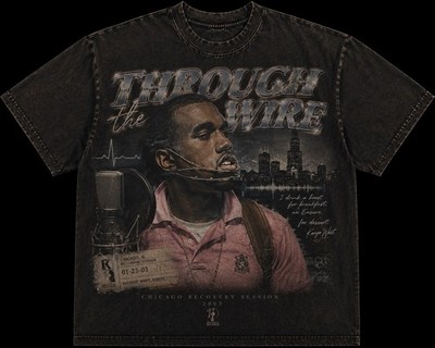 Roc-A-Fella Records Kanye West Through The Wire Graphic Crew Neck T-Shirt L/XL