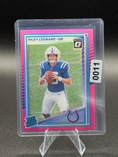 2025 Panini Donruss - Rated Rookie Riley Leonard #341 Optic Preview Pink...