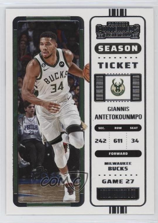 2022-23 Panini Contenders Season Ticket Retail Giannis Antetokounmpo #35 12ps