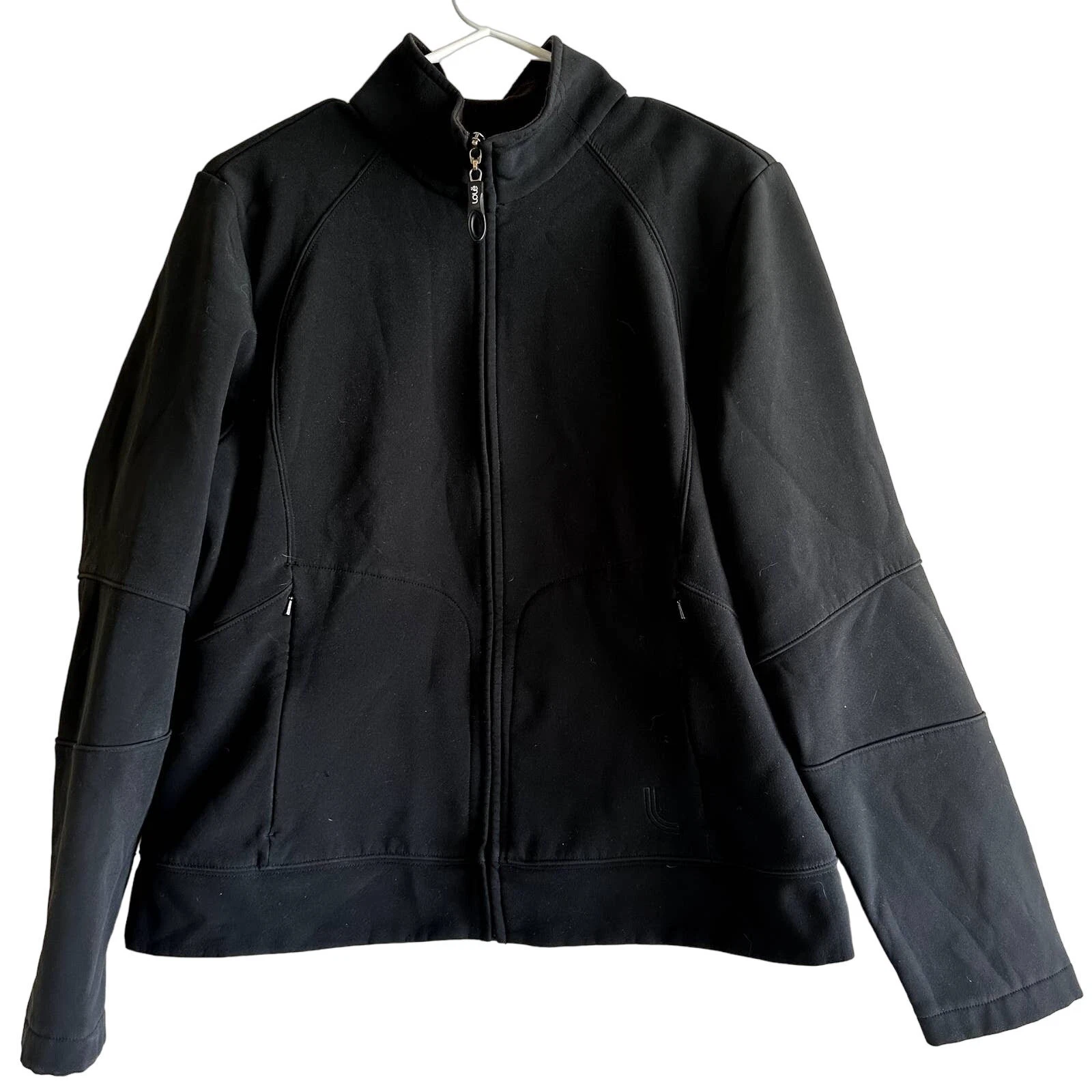 lole water repellant basic outdoor high neck full zip pockets jacket