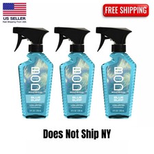 3 Pack BOD Man Blue Surf Mens Deodorant Body Spray 8oz 40 fl oz Total Fragrance
