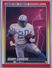 Score 1990 Ground Force Barry Sanders #325 Detroit Lions NFL Football Card