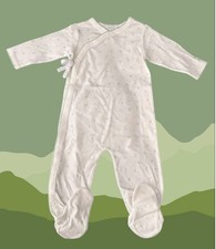 NWT VTG 2002 Janie And Jack Baby Long Sleeve Wrap Footed One-piece - 3-6 Months
