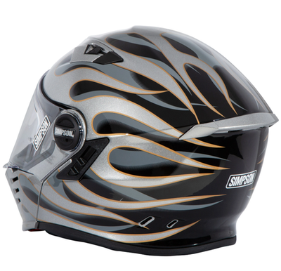 Simpson Motorcycle Mod Bandit Helmet - Wildfire Silver | eBay