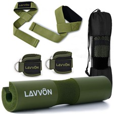 Squat Pad Set - Foam Barbell Pad for Squats Cushion, Lunges  Bar Padding for...