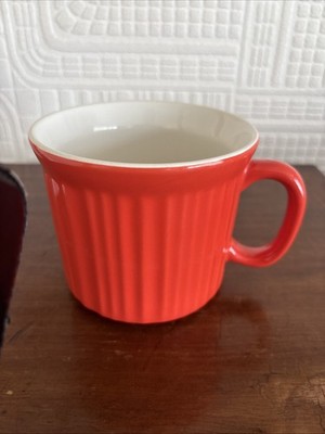 Corningware Farben Steinzeug 20 Unzen 591 ml groß rot/orange Kaffee Suppe Tasse Becher