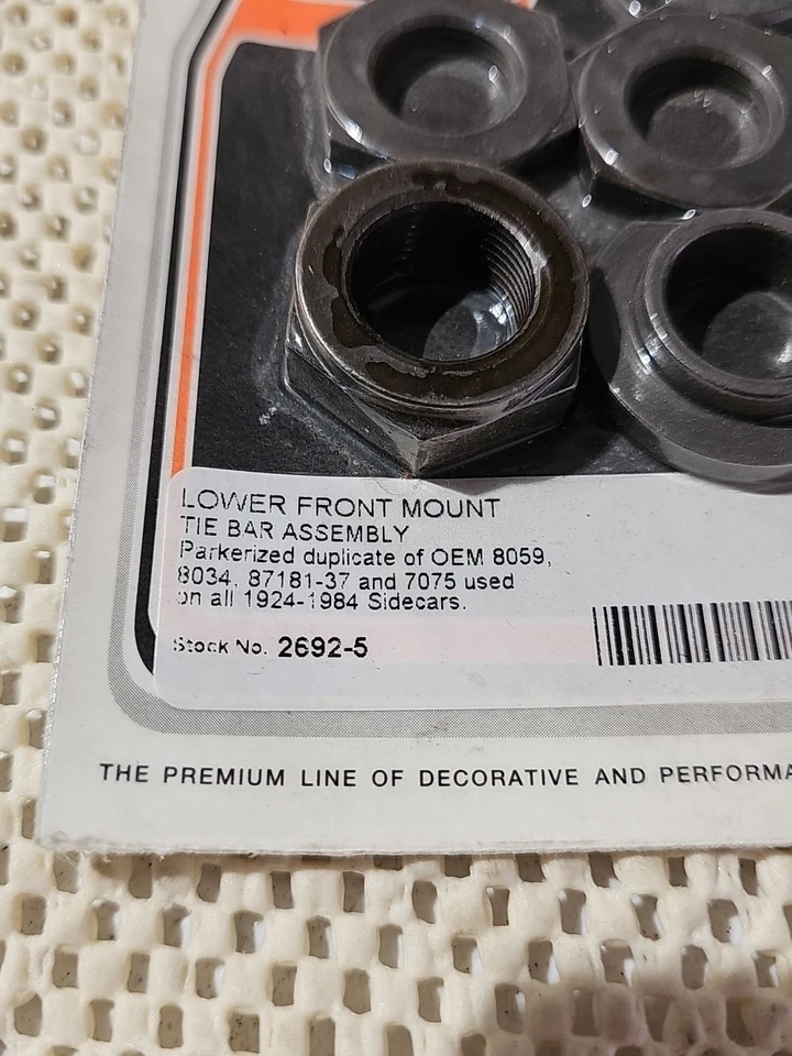 Tuercas de barra de amarre delantera inferior coche lateral Harley Davidson 1824-1984 coches laterales. 2692-5 Foto 2 de 2