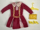 VINTAGE 1960's MATTEL BARBIE JAPANESE EXCLUSIVE PINK VELVET DRESS OUTFIT TLC
