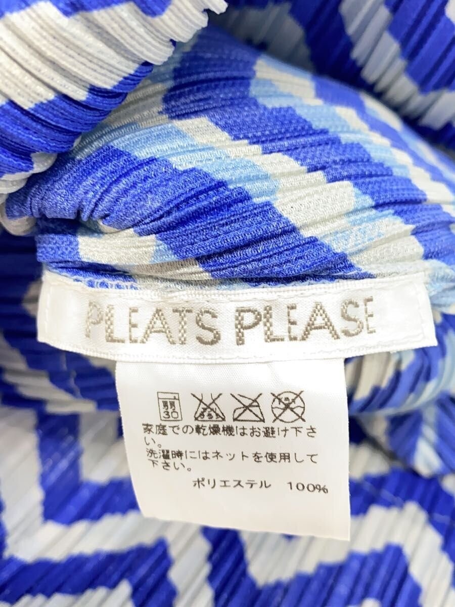 PLEATS PLEASE ISSEY MIYAKE Pleated Dress Geometric 4 Polyester Blue Patterned PP View 3