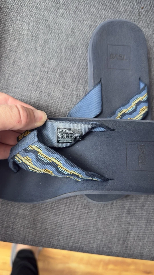 Сандалии-шлепанцы Teva Voya для мальчиков маленьких детей размер 12 и 13 синяя пена 2 пары - Изображение 4 из 4