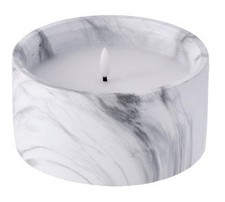 1 Pezzo Candela Decorativa con Vasetto in Cemento a 1 Led 15 x 8 cm