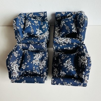 1:12 Dollhouse Miniature 4 Armchairs Set Fabric Living Room Furniture
