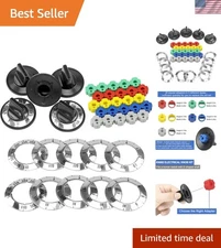 KN002 Replacement Knobs for Electric Ranges - Quick Install & Adaptable Colors