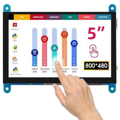 5 Inch Touch Screen Monitor Raspberry Pi Display HDMI 800x480 LCD Mini