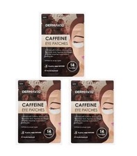 3x Derma V10 Caffeine Eye Patches - Hyaluronic Acid | Collagen | Peptides - 14s