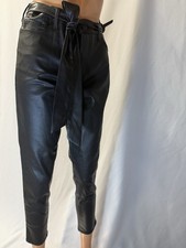 Social Standard By Sanctuary Vegan Black Leather Pants Size 12 skinny ankle