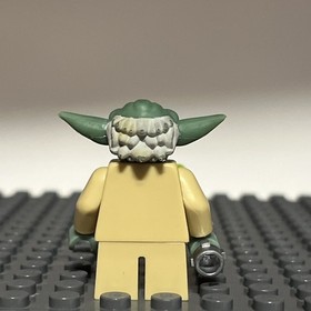 Lego Yoda Minifigure Star Wars Clone 75002 white hair back print sw0446 - 2A