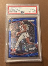 2025 Panini Prizm WNBA - Kiki Iriafen #72 Blue Velocity Prizm RC PSA 10 Pop 13