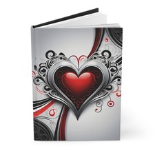 Heart Shape  Journal for Women  Matte Lined Hardcover Notebook  Gift for Her