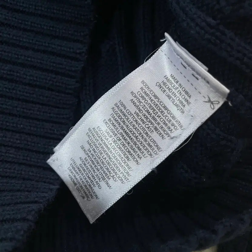 Polo Ralph Lauren Pony Logo V-Neck Cable Knit Sweater Navy thumbnail 5