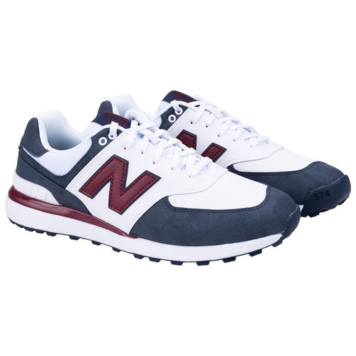 Zapatos de golf New Balance impermeables para hombre 574 verdes V2 cuero comodidad sin clavos - Imagen 8 de 11