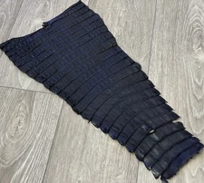 Black Genuine Crocodile Belly Tail Hide Leather Skin real alligator Croc 595