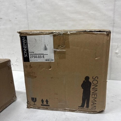 Sonneman 2750-E Koma Taisho 1 Light Pendant - White - Picture 1 of 4