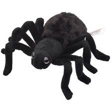 HANSA Black Widow Spider Tarantula BH8489 Plush Toy 6in Realistic Stuffed Animal