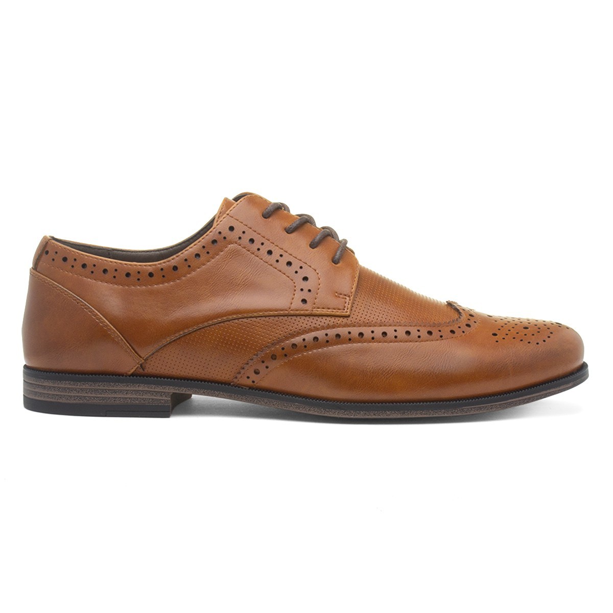 Beckett Mens Shoes Tan Adults Brogues Lace Up Workwear Special Occasion SIZE