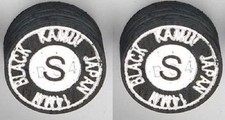 2 Genuine Kamui BLACK Tips SOFT  S Pool Cue Billiard Tips - SHIPS FAST 