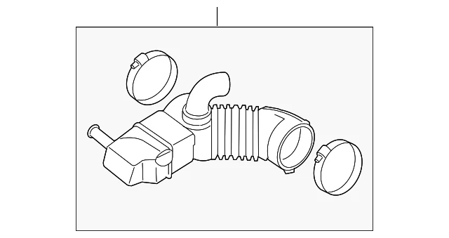Manguera de admisión de aire del motor OEM NUEVA con conducto superior Nissan Sentra 16576-ET00A 2007-2012 Foto 2 de 3