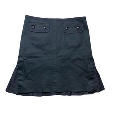 Per Se Black Pleated Hem Skirt Womens Size 6 ...