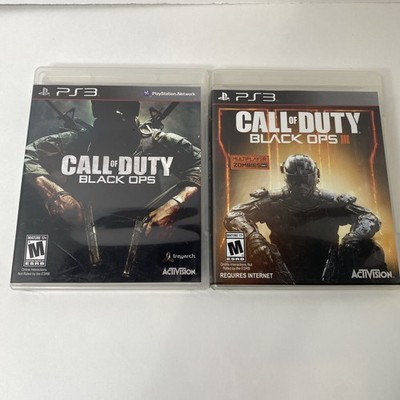 Call Of Duty Black Ops 1 & 3 PS3 Video Game Lot Of 2 Games Tested