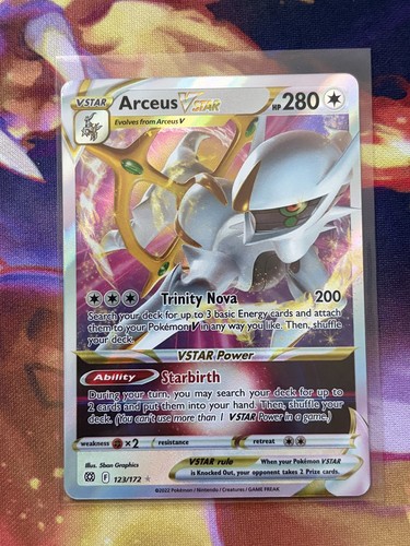 Pokemon TCG Brilliant Stars Arceus VSTAR 123/172 Swsh09:  Holo