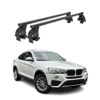 Menabo DachträGer GrundtäGer FüR BMW X4 F26 2014-2018 50Kg Stahl Schwarz 2 Tlg